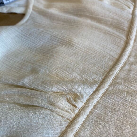 Anthropologie Floreat Varanasi Cream Maxi Dress Size 4 - Picture 12 of 14